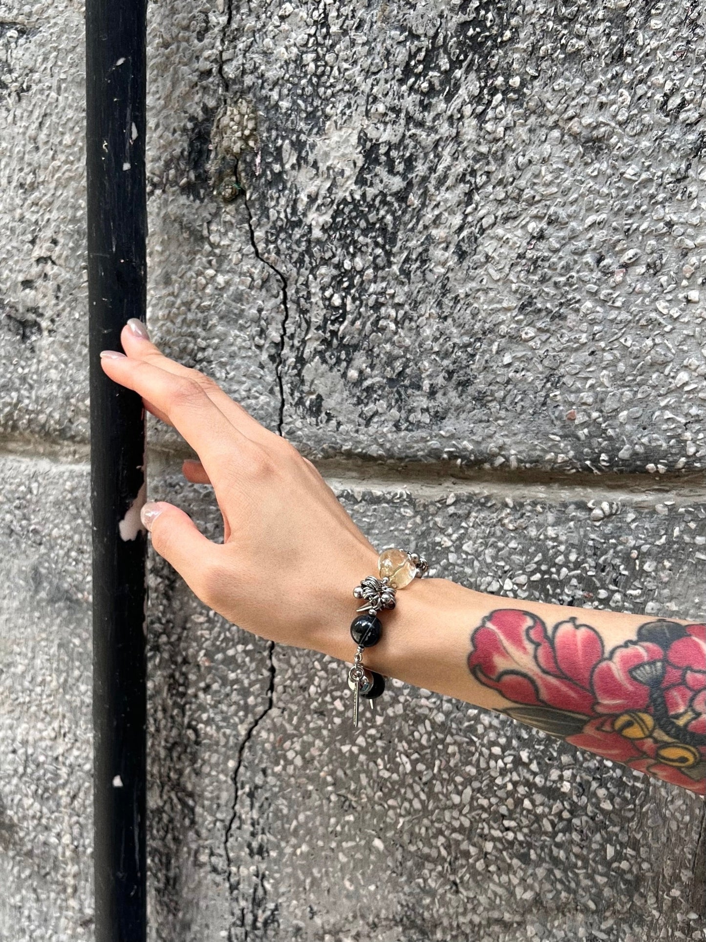 Rock-crystal Style Bracelet ver.2 (Citrine & Botswana Agate Bracelet)