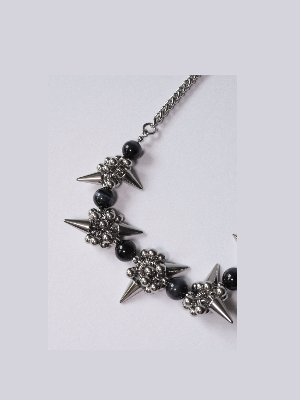 Rock Crystal Necklace ver.5 (Blue Tiger's Eye)
