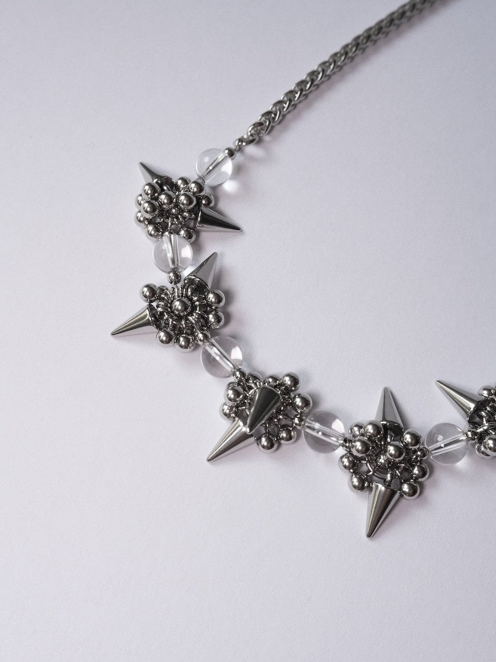 Rock-crystal Style Necklace ver.1 (Clear Quartz)
