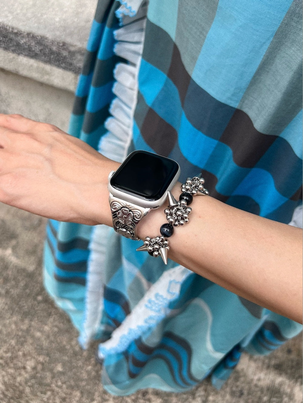 Rock-crystal Style Bracelet ver.5 (Blue Tiger's Eye 藍虎眼)