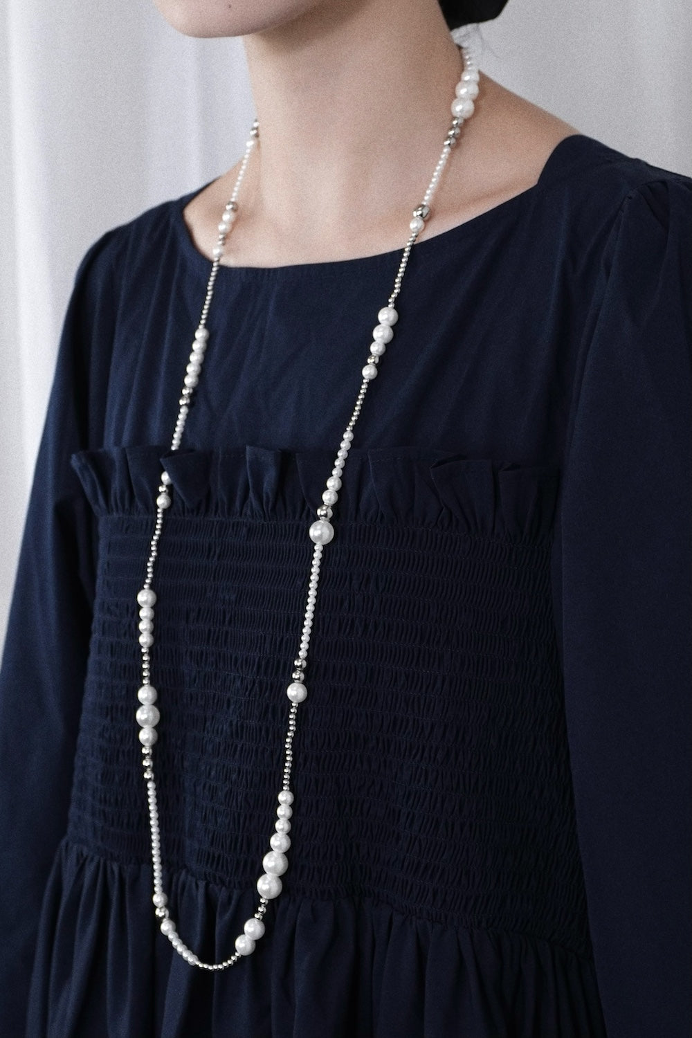 PEARL LONG Chain Necklace(5 ways to wear) 珍珠串珠長項鏈(5種配戴方式)