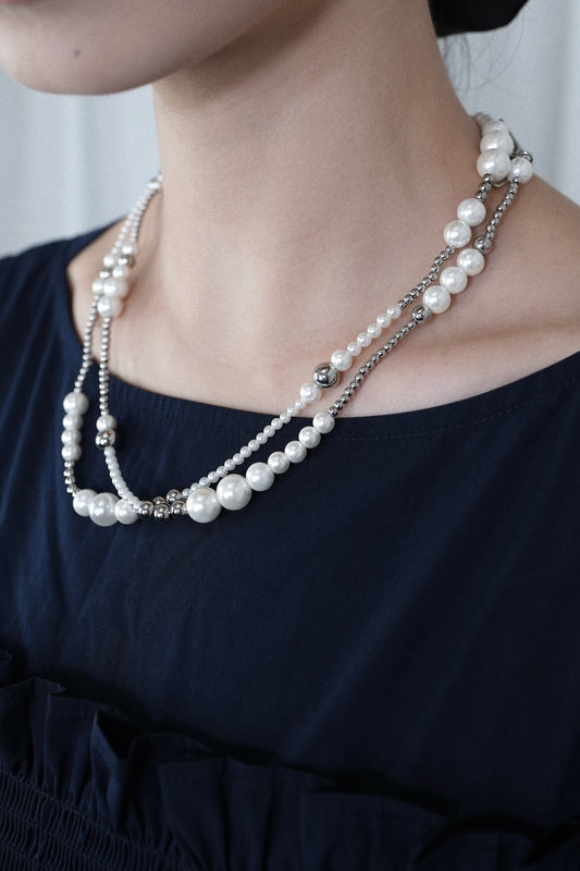 PEARL LONG Chain Necklace(5 ways to wear) 珍珠串珠長項鏈(5種配戴方式)