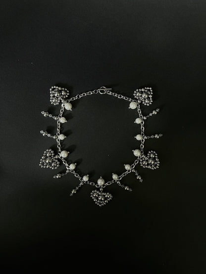 REBEL Heart Fringe Necklace