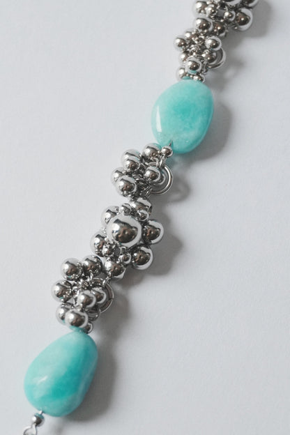 Rock Crystal Bracelet ver.4 (Blue Chalcedony)