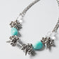 Rock-crystal Style Necklace ver.1 (Blue Chalcedony&Clear Quartz 藍玉髓&白水晶)