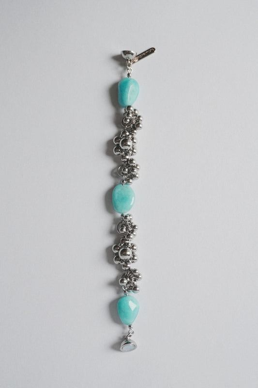Rock-crystal Style Bracelet ver.4 (Blue Chalcedony 藍玉髓)