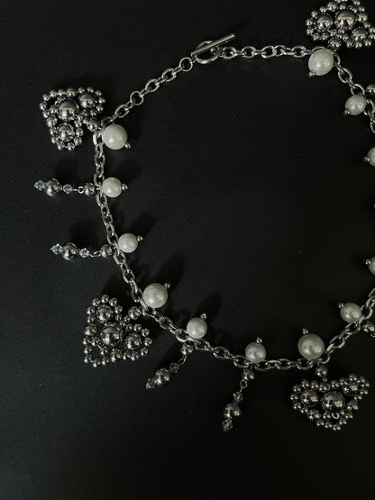 REBEL Heart Fringe Necklace