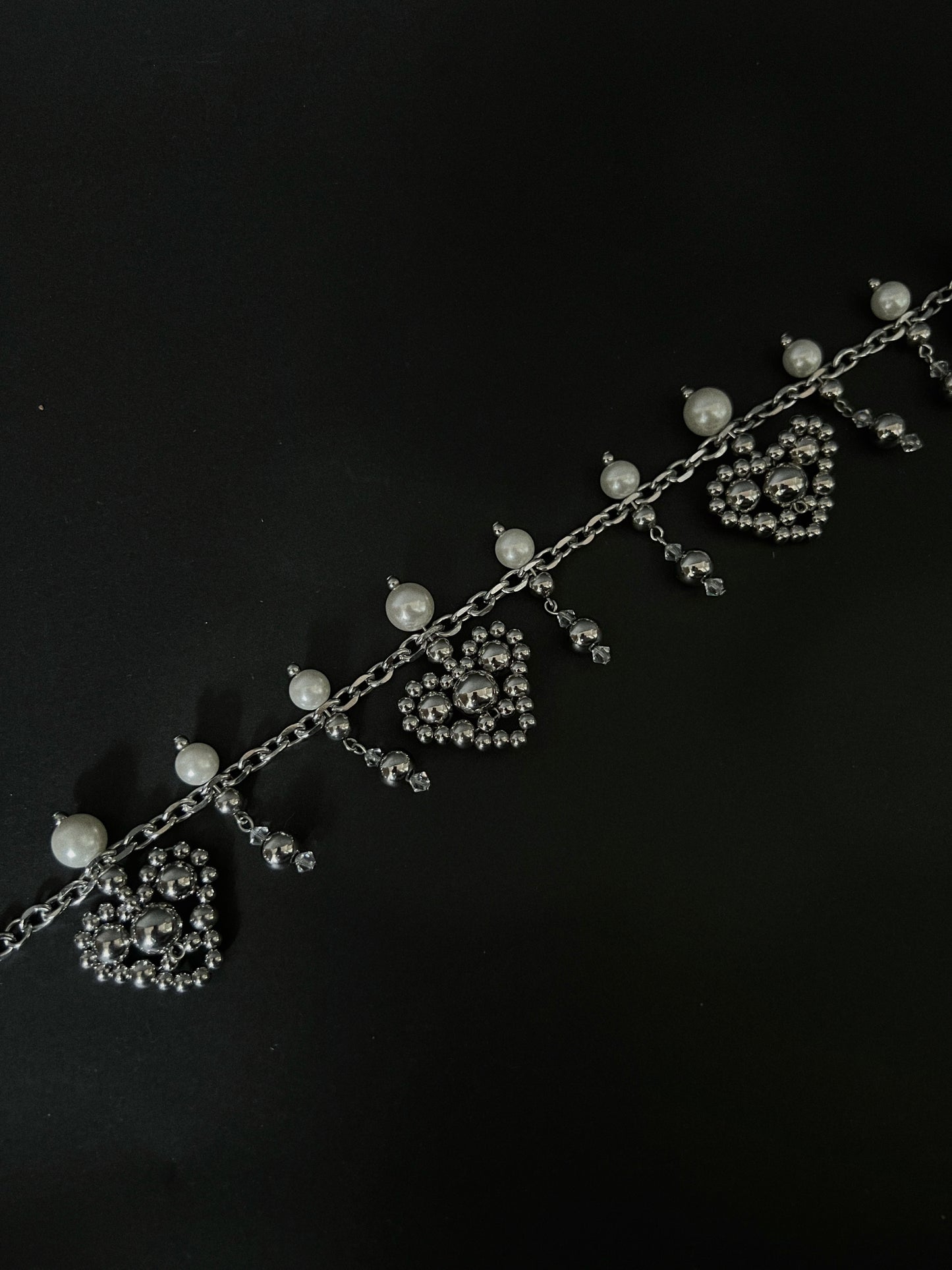 HEART Beaded Pearl Necklace 心心串珠珍珠項鏈